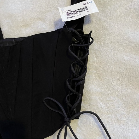 Black tie up bow corset top - Picture 4 of 4